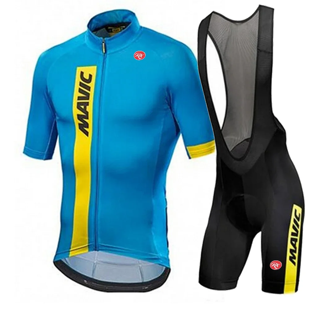 Cycling Jersey Men Summer Anti-UV Cycling Jersey Set Breathable Racing Sport Mtb Bicycle Bike Clothing Suit