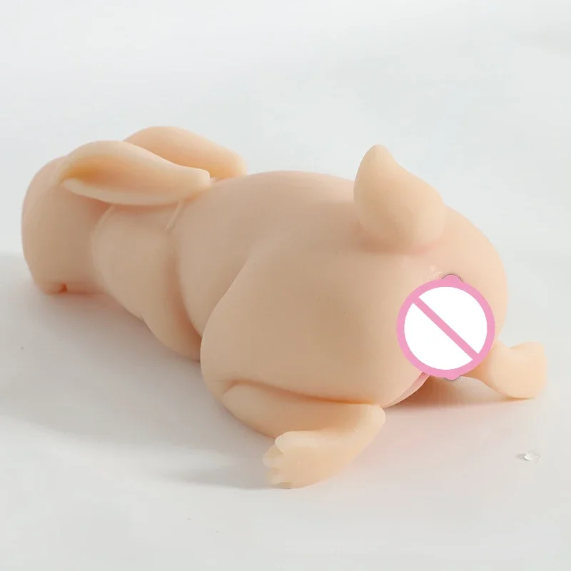 Male Masturbation Sex Toy 0.5kg Rabbit Model Realistic Vaginal Channel Adult Male Masturbator Pussy Can Be Inserted