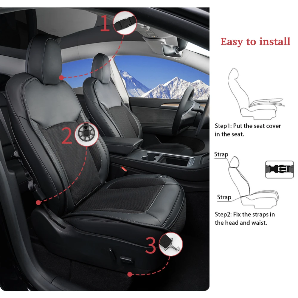 2023 NEW Tesla Model Y / 3 Smart Cooling Car Seat Cushion for Summer  Driving Breathable Seat Cover with 10 Fans 15s Cool Down - AliExpress