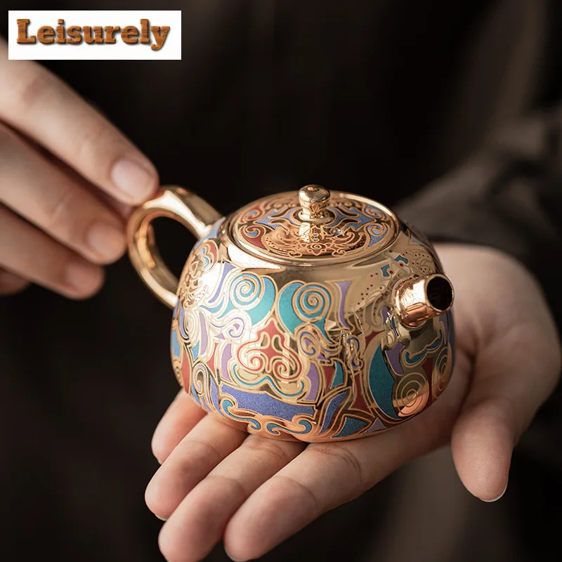 Creative Dunhuang Gilded Xishi Teapot Tea Set Complete Set Elegant Gaiwan Tea Ceremony Set Teapot and Tea Cup Set Teaset Craft