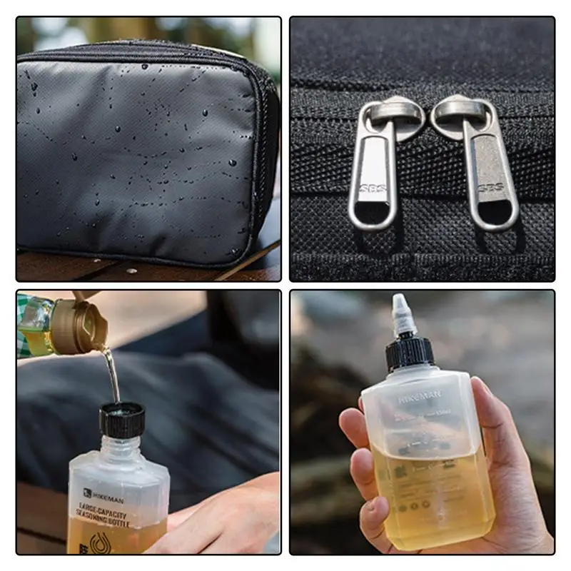 Camping Seasoning Storage Bag Set 14 Pcs Outdoor 200ml Seasoning Bottle Kit Spice Organizer Containers Camping Picnic Supplies