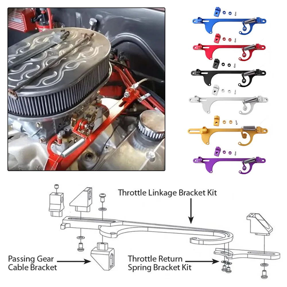 Billet Aluminum Throttle Cable Carb Bracket Holley 4150 4160 Series Ford Throttle Bracket Billet Adjustable Aluminum throttle cable bracket
