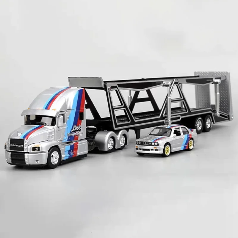 마이스토 1:64 컨테이너 트레일러 세미 트럭 포드 G 브롱코 BMW M3 쉐보레 론스타 합금 차량 장난감 크리스마스 선물 소년용
