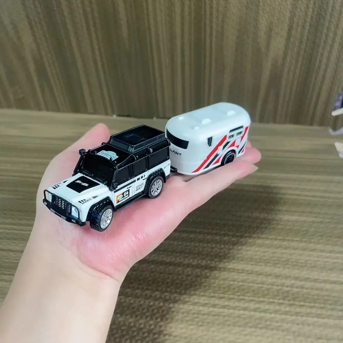 RC Cars 2.4G 5-Channel 1/64 Alloy Mini Remote Control SUV with Trailer Drifts Long Endurance Electric Off-road Vehicle for Child