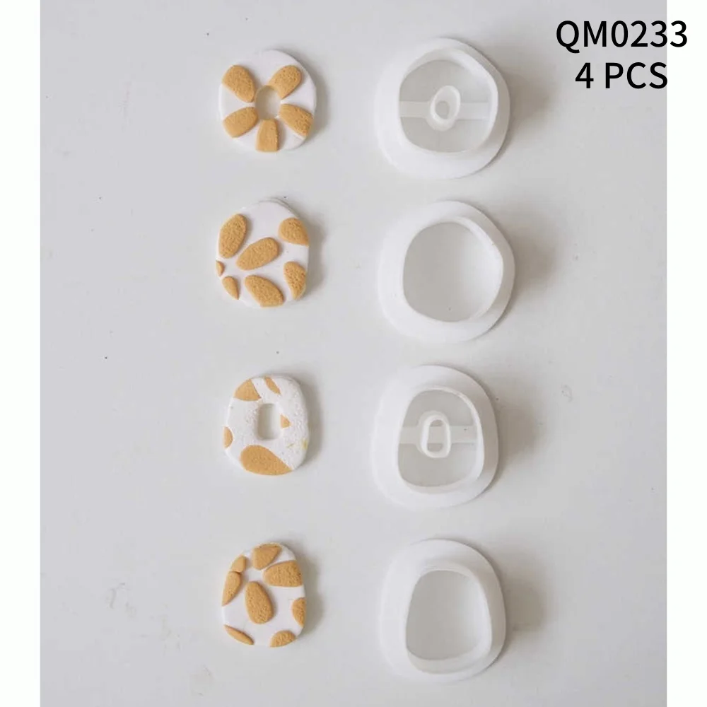 Grundlegende Geometrie Form Polymer Clay Cutter Form Hohl Runde DIY Ohrring Anhänger Schmuck Schneiden Sterben Manuelle Form Weiche Keramik Werkzeug – Detail 6