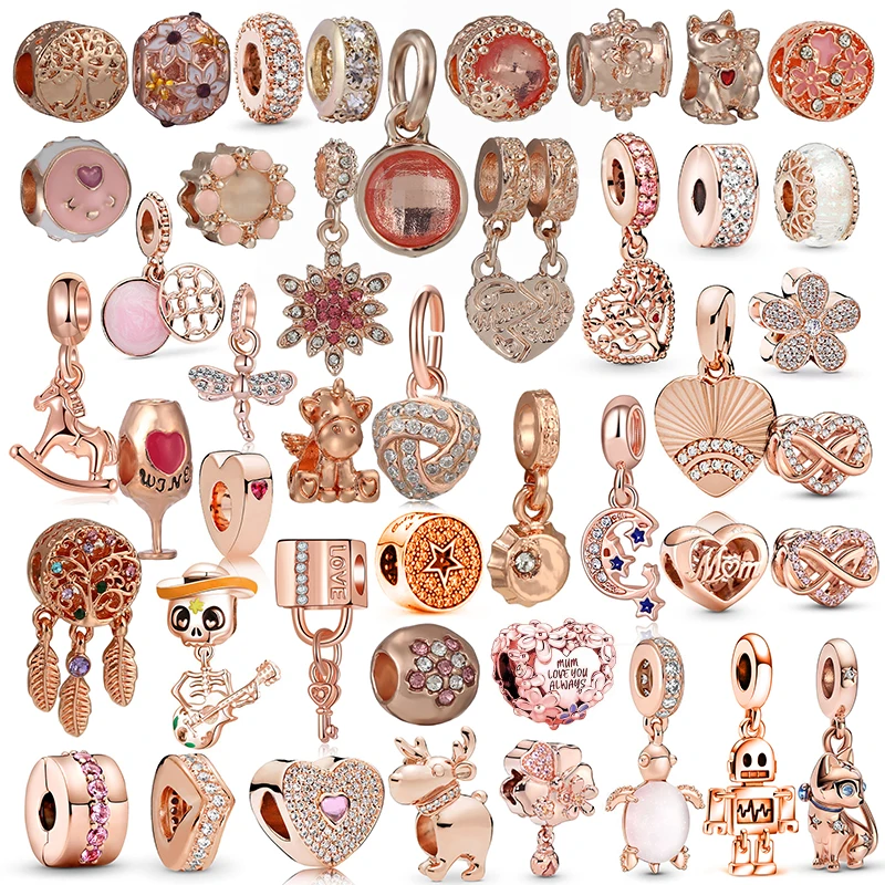 

2 шт./партия, бусины из розового золота