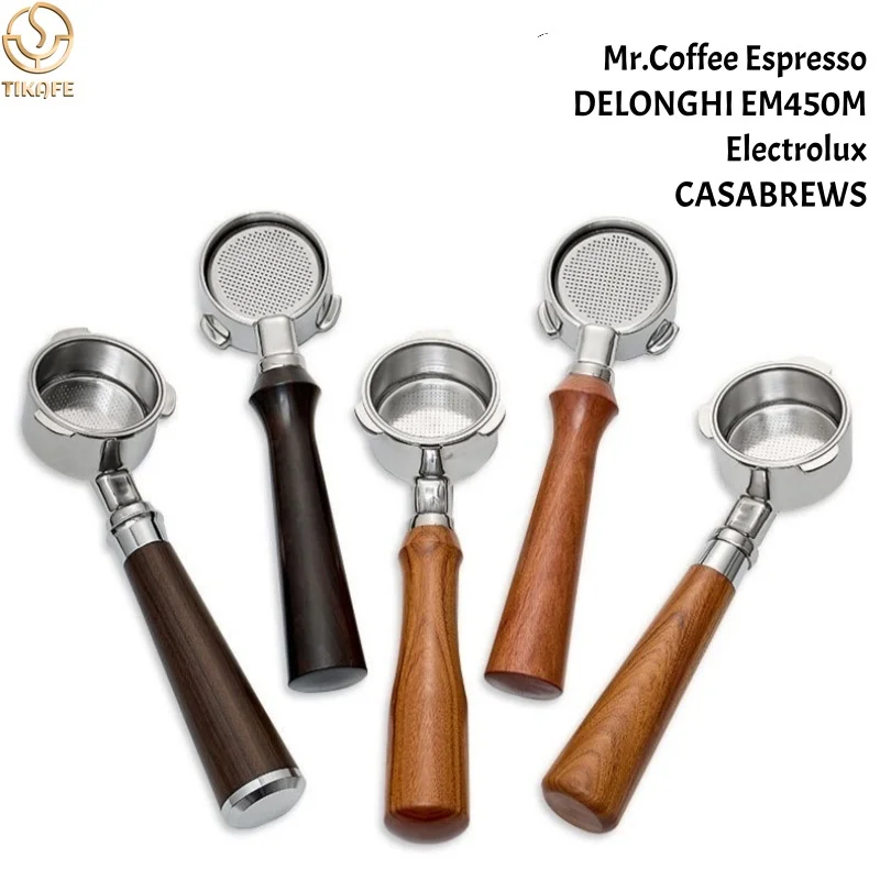 Filtro de portafiltro sin fondo de 51 mm compatible con Linea Classic EM450M, Mr. Cafetera Espresso, Electrolux, CASABREWS CM5418, Essential, Sangkee