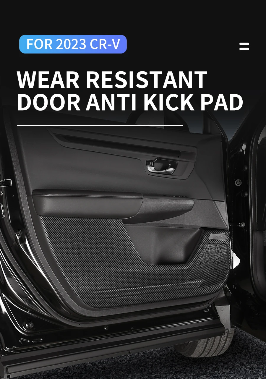 Auto Tür Leder Anti Kick Pad Aufkleber Schutz Matte Tür Schutz Seite Rand Film Zubehör Für Honda CRV 2023 2024 CRV 6TH – Detail 1