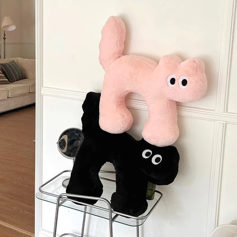 Kawaii Cat Cushion Stuffed Neck Pillows Cute Decorative Cat Cushions Cartoon Sofa Office Neck Rest Cushion Home Decor쿠션 2
