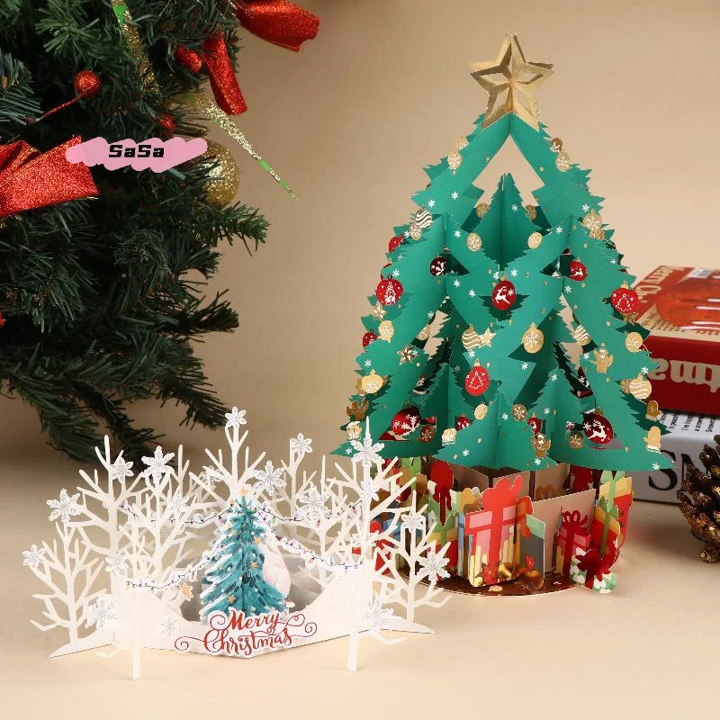 3D Santa Claus Christmas Decorative Card Festive Greeting Card for Parents Siblings Teachers Classmates - Image 3