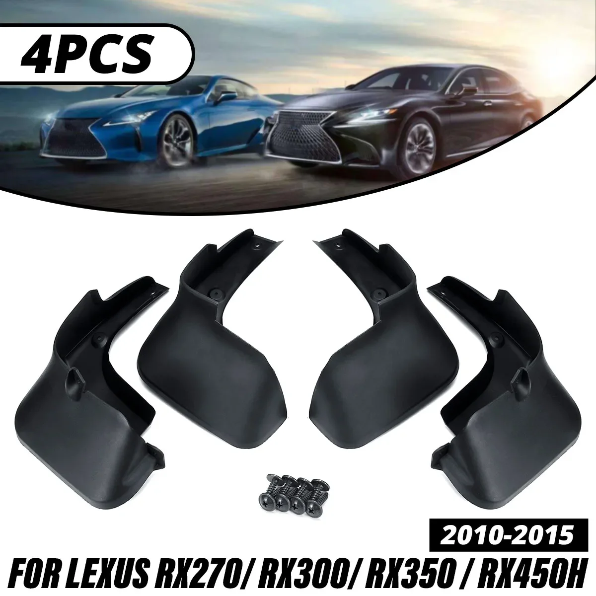 

Car Mud Flaps For LEXUS RX RX270 RX300 RX350 RX450H 2010-2015 Mudguards Splash Guards Mudflaps Accessories