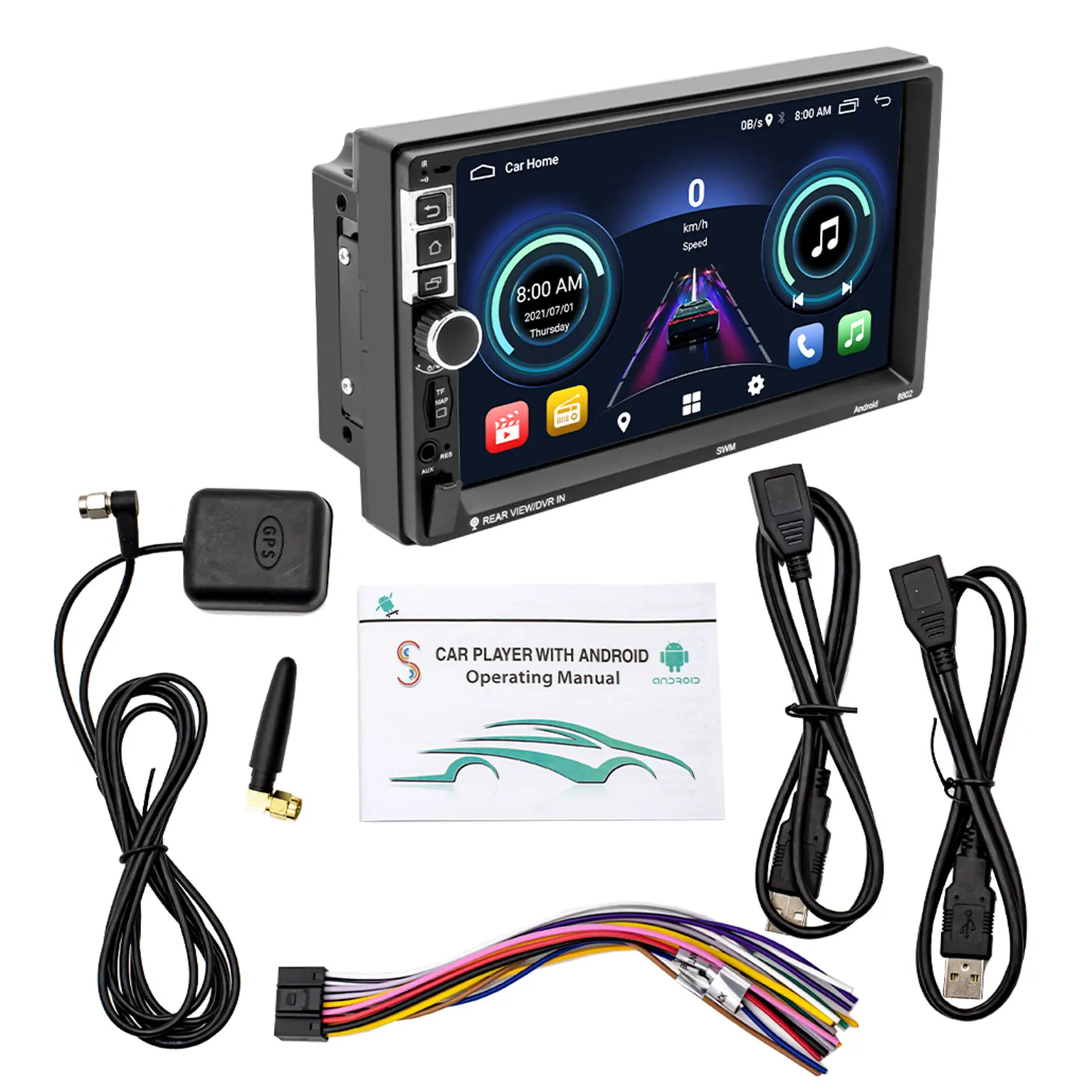 

Car Stereo Double Din Universal All Compatible 7 Inch Touch Screen Car Stereo FM Radio Bluetoothes Mirror Link Backup Camera