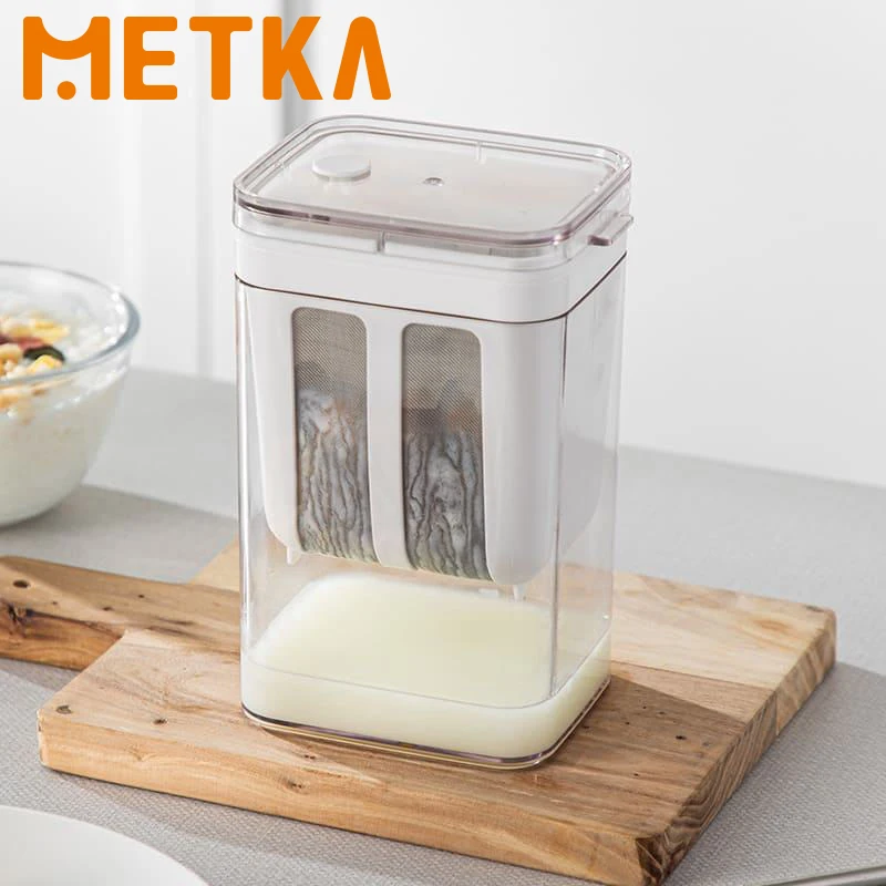 METKA 스테인레스 스틸 그리스 요구르트 필터, 채반 유청 분리 도구, 치즈 수분 분리기, 커피 피크닉용