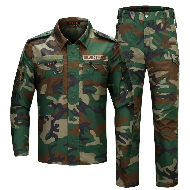Camouflage Clothes Field Thin Jackets Men Outdoor Hiking Hunting Training Wear Tactical Ventilation Coat Pants Uniforms