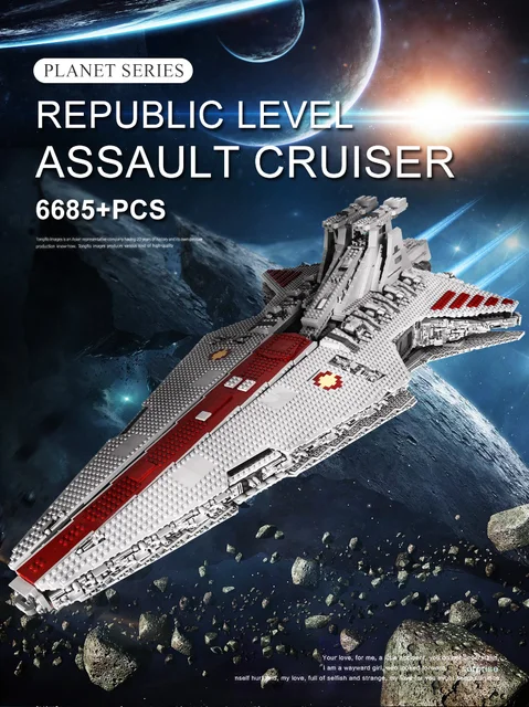 Mould King 21005 Super Star Destroyer Model, Venator-Class Republic Attack  Cruiser Building Toy, 6685+Pcs Buildable Toy Model Gifts, UCS Collection