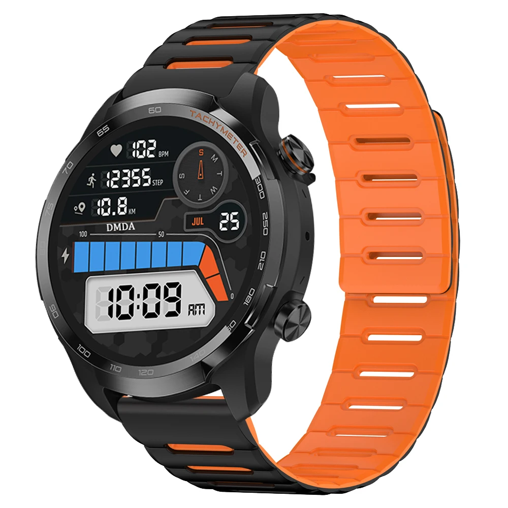 Premium 22mm Silicone Magnetic Replacement Strap - Stylish Bracelet