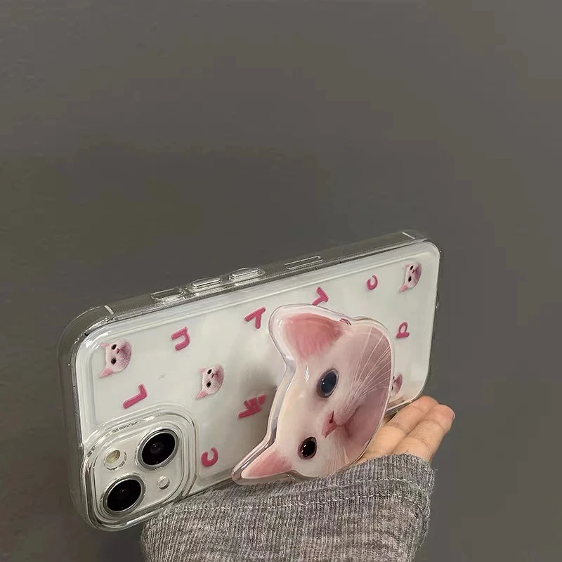 Korean Cute 3D Cat Phone Stand and Grip Holder