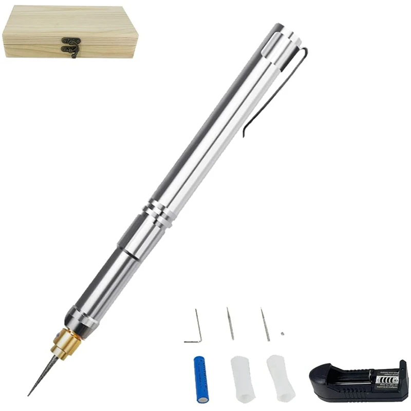 Portable Precision Engraving Pen Electric Engraving Tool Kit,Engraving Tool Rechargeable Engraver Machine For DIY, Metal router bits for wood