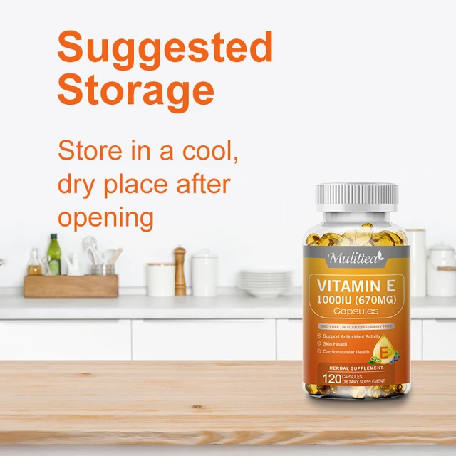 1690-7212d1.jpg Mulittea Vitamin E Capsules Helps Blood Birculation and Antioxidant &Brightens Skin Tone Daily Vitamin Supplement Beauty Health