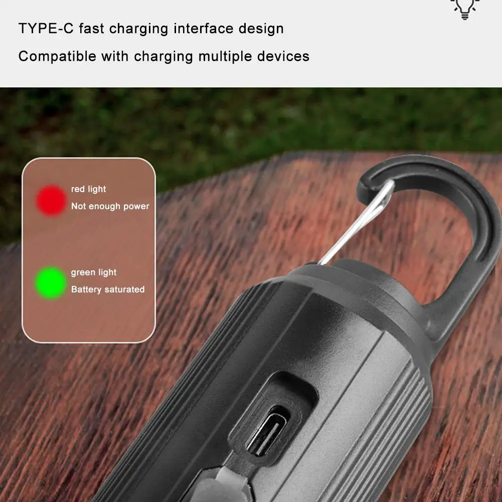 Outdoor Type C Charge /solar Power LED Lamp Bulbs High Brightness Emergency Light Hook Up Camping Fishing Portable Lantern
