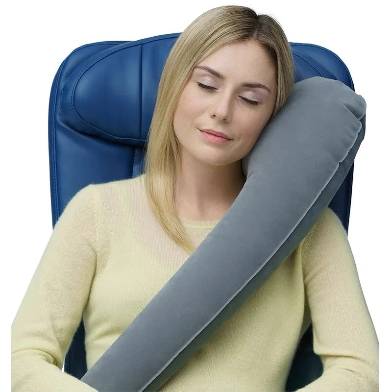 Reisekissen, Schlafartefakt, sitzt in Autos, Flugzeugen, Hochgeschwindigkeitszügen, seitliches Schlaf-Nackenkissen, aufblasbares Kissen