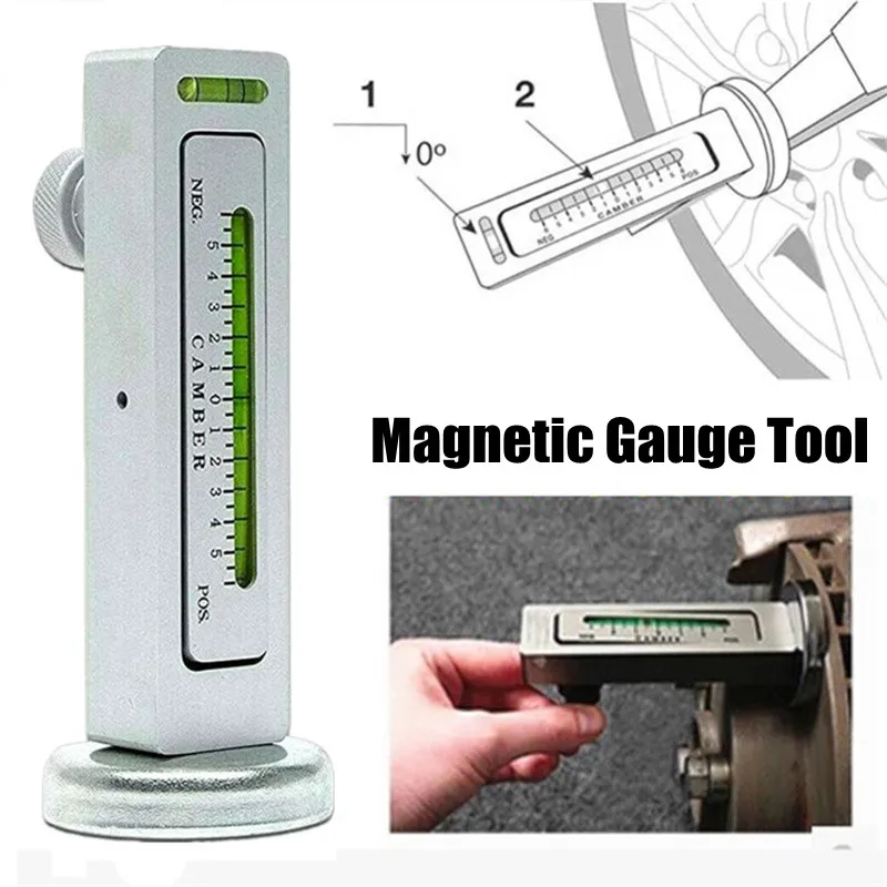 Jauge Magnétique Cambre/Caster Pour Alignement Roues - Outil Précision, Fixation Aimantée, Mécanique DIY - 2