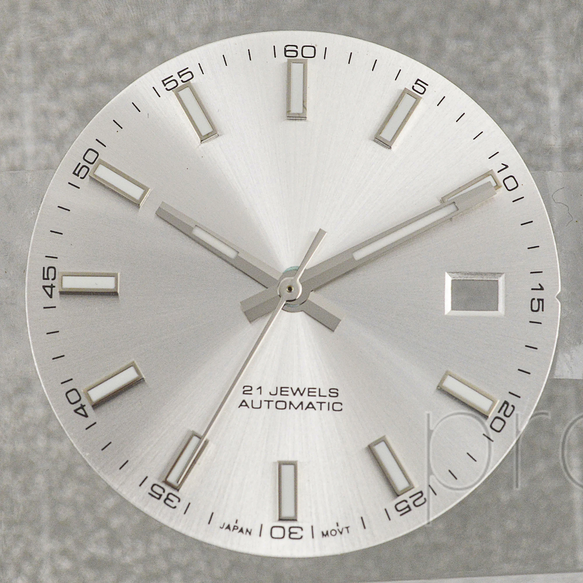 Green Luminous Watch Dial with Hands for Mod Parts and Repair Tools