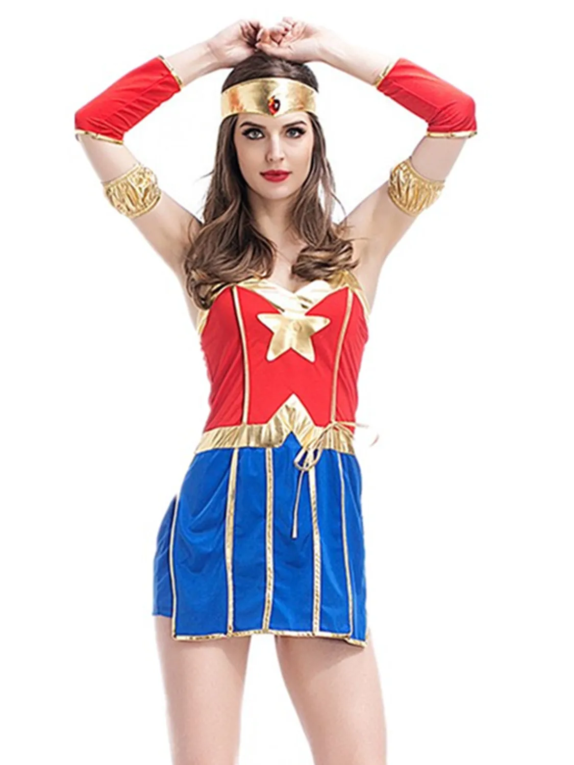 Halloween Sexy Anime Classic Justice Wonder Cosplay Costume Carnival Party Super Hero Fancy Dress