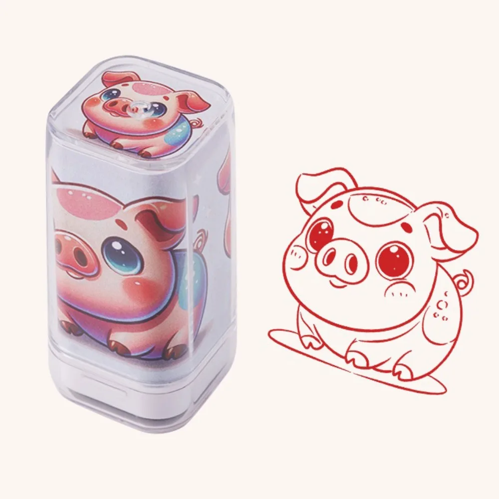 【Customizable】 Dragon Monkey Zodiac Stamps Hand Account DIY Painting Cute Animals Seal Stationery Cartoon Animals Figure Stamps