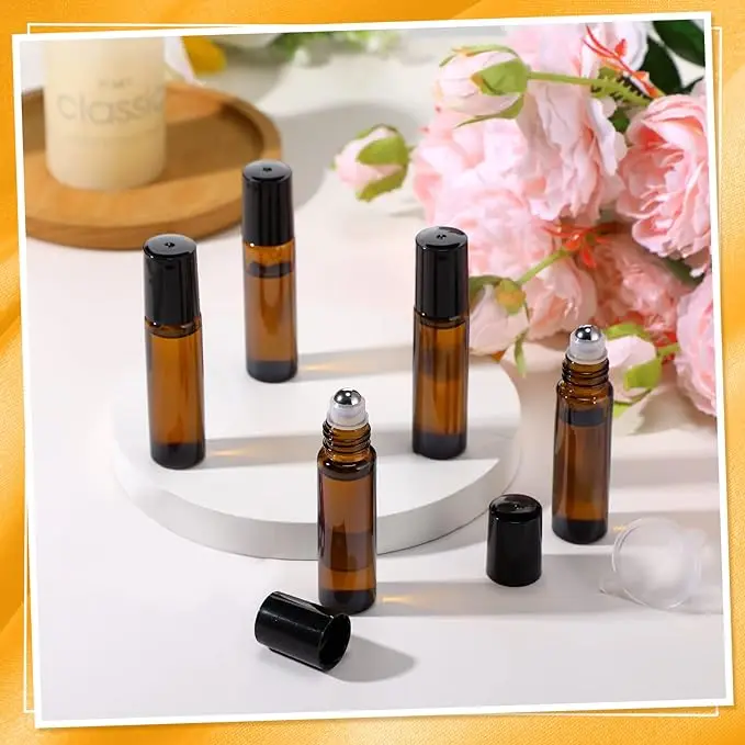 Amber Glass Tumbler & Spray Bottle Set with Funnels and Droppers - 14-Piece Kit