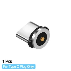Enhanced Round Magnetic Charger Plug, Fast Charging Type - C & Micro USB (For Type C Plug)