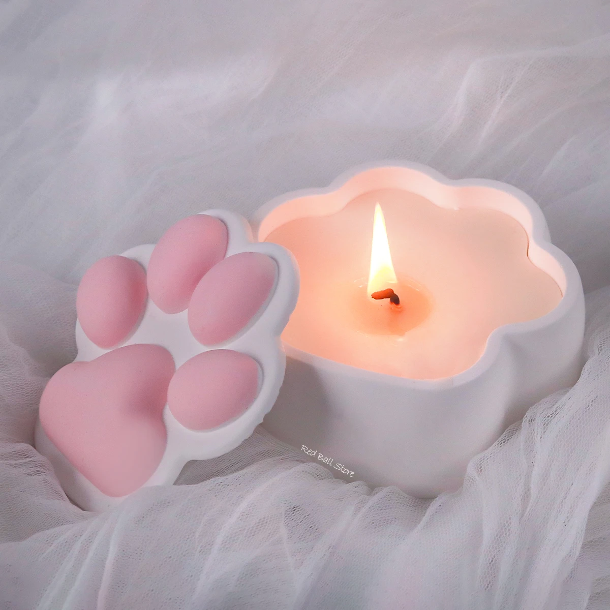 3D Cat Claw Storage Box Epoxy Resin Silicone Mold Concrete Cement Gypsum Candle Jar DIY Crystal Flowerpot Home Decor Crafts Gift