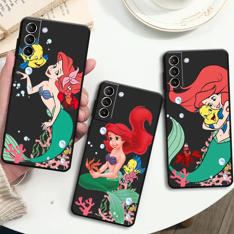 Custodia Disney Little Mermaid Ariel Per Samsung Galaxy S24 S23 S22 Ultra S20 Fe S21 S10 Note 20 10 Plus Cover Per Telefono