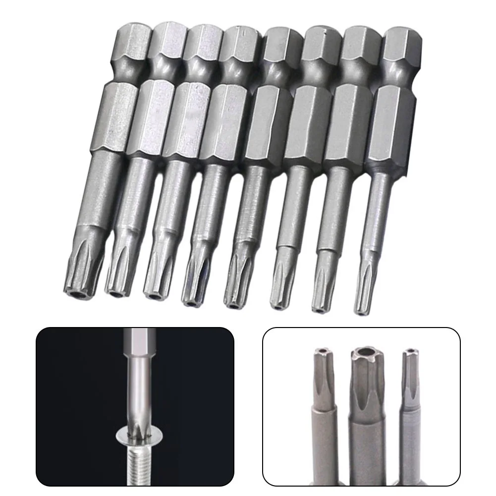 

Easy to use and Maneuverable 8Pcs Magnetic Torx Screwdriver Bits with 50mm Length Suitable for Manual Electric Screwdrivers