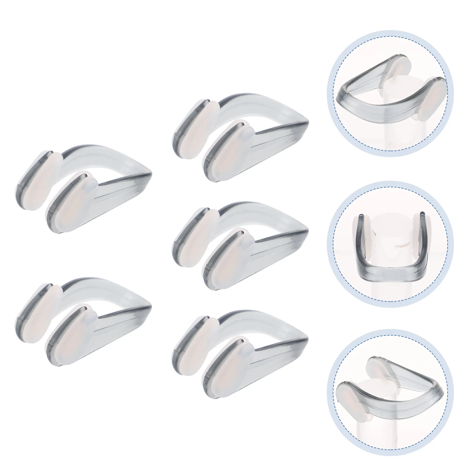 5 Boxes of Professional Nose Clips Wear-resistant Swimming Plugs Convenient Nose Clamps Swimmer Accessory 5