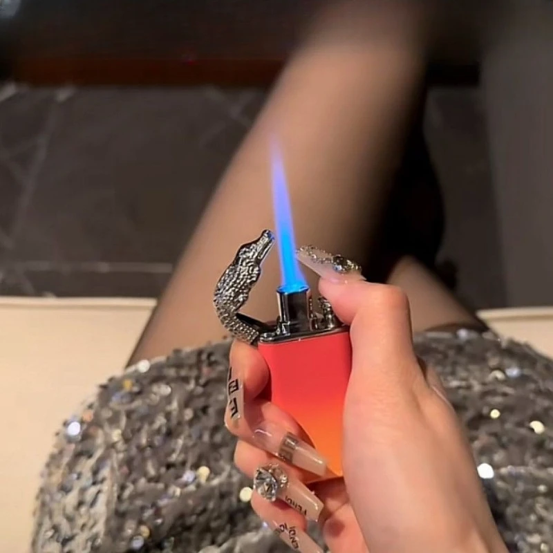 New Creative Dragon Double Fire Lighter Jet Flame Open Fire