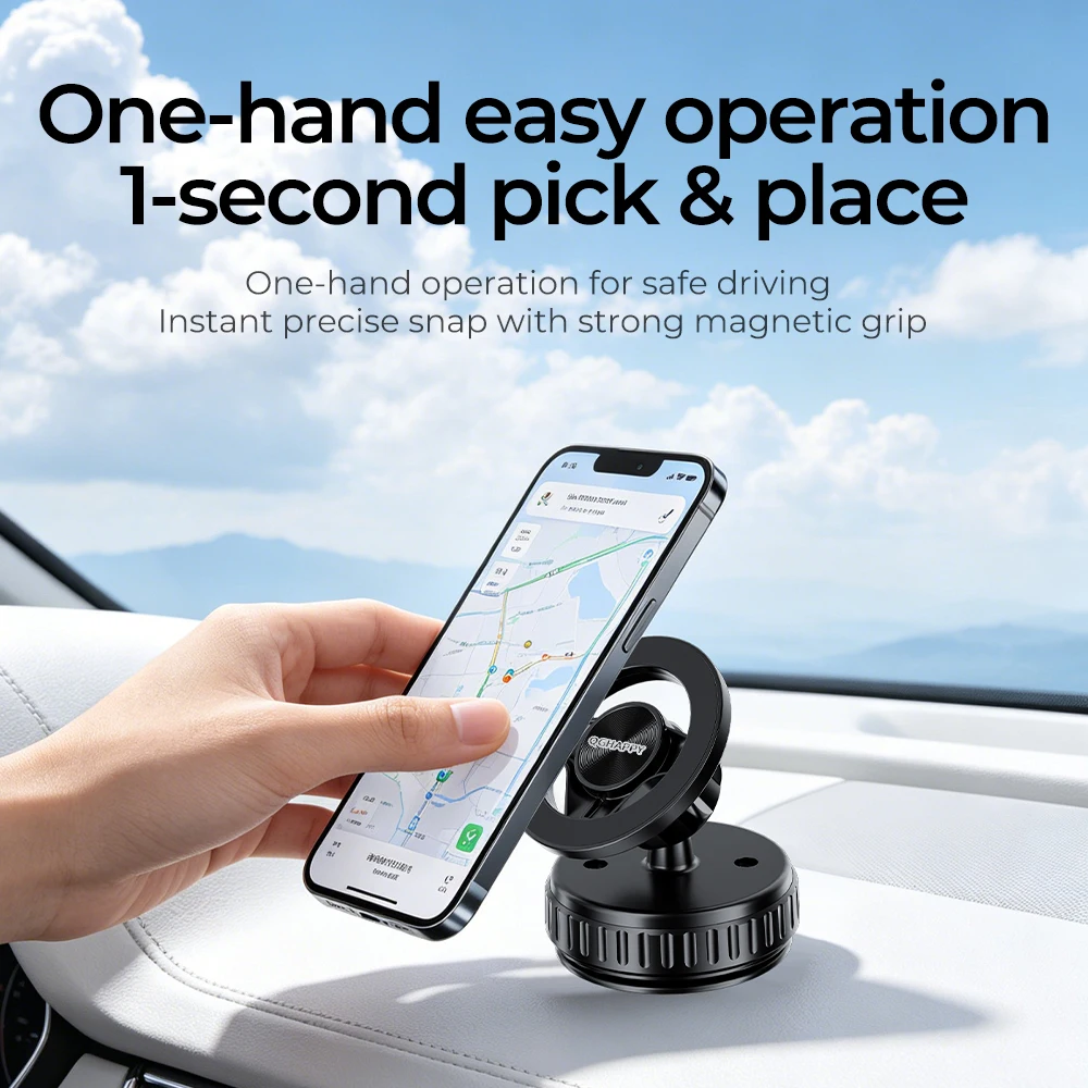 Universal Magnetic Car Phone Holder with Adjustable Stand