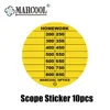 Marcool Scope DOPE Sticker Scope Sticker Recording drop Yellow 10pcs/20pcs Hunting Optics Accessoires 4