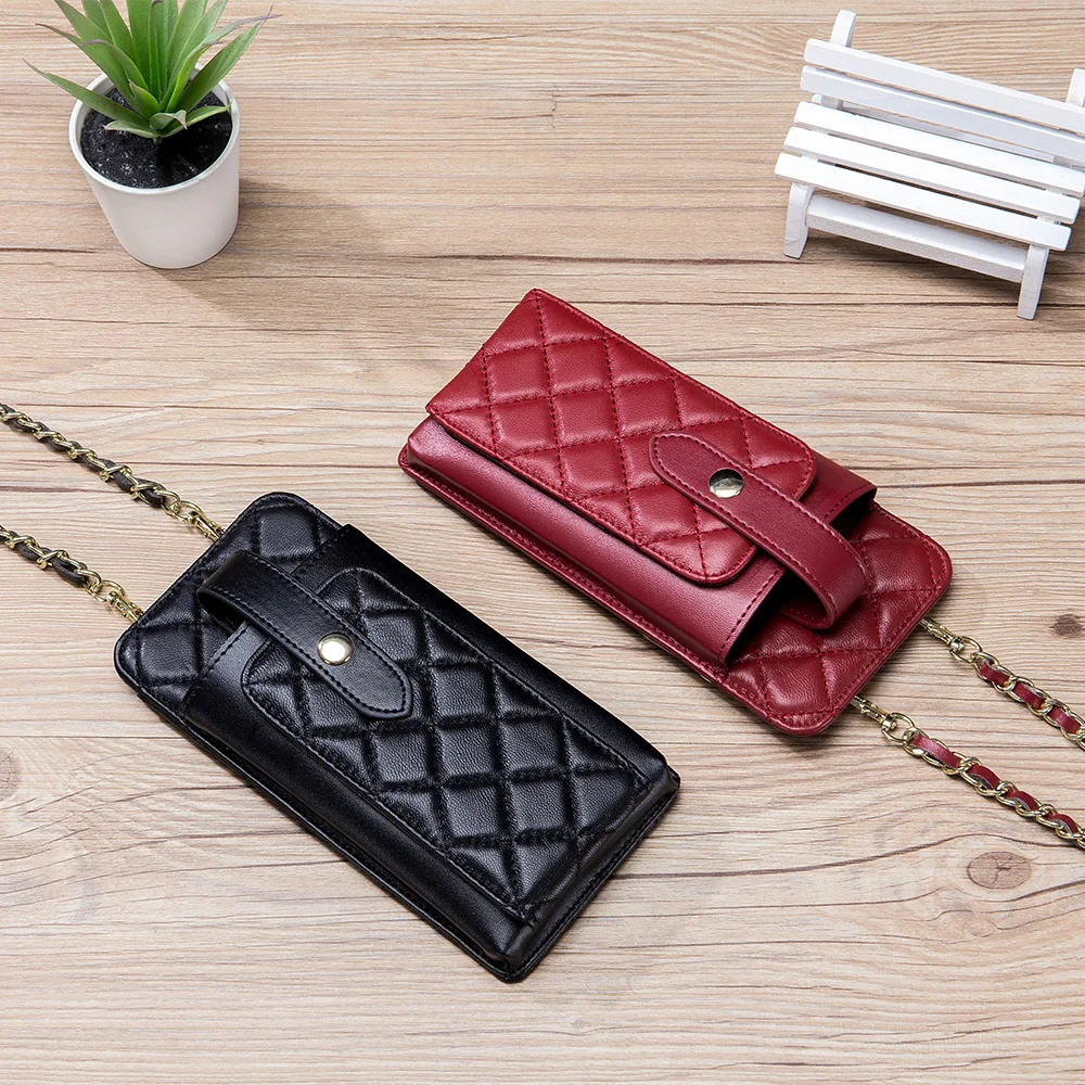 Genuine Leather Mobile Phone Bag Women, Cellphone Wallet Bag