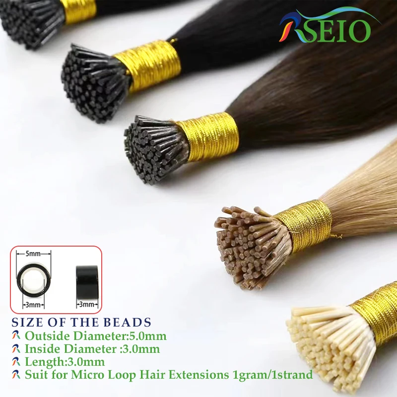 Virgin Hair Straight I Tip Hair Extensions Natural Real Human Fusion Keratin Capsule Brown Blonde Color RESIO