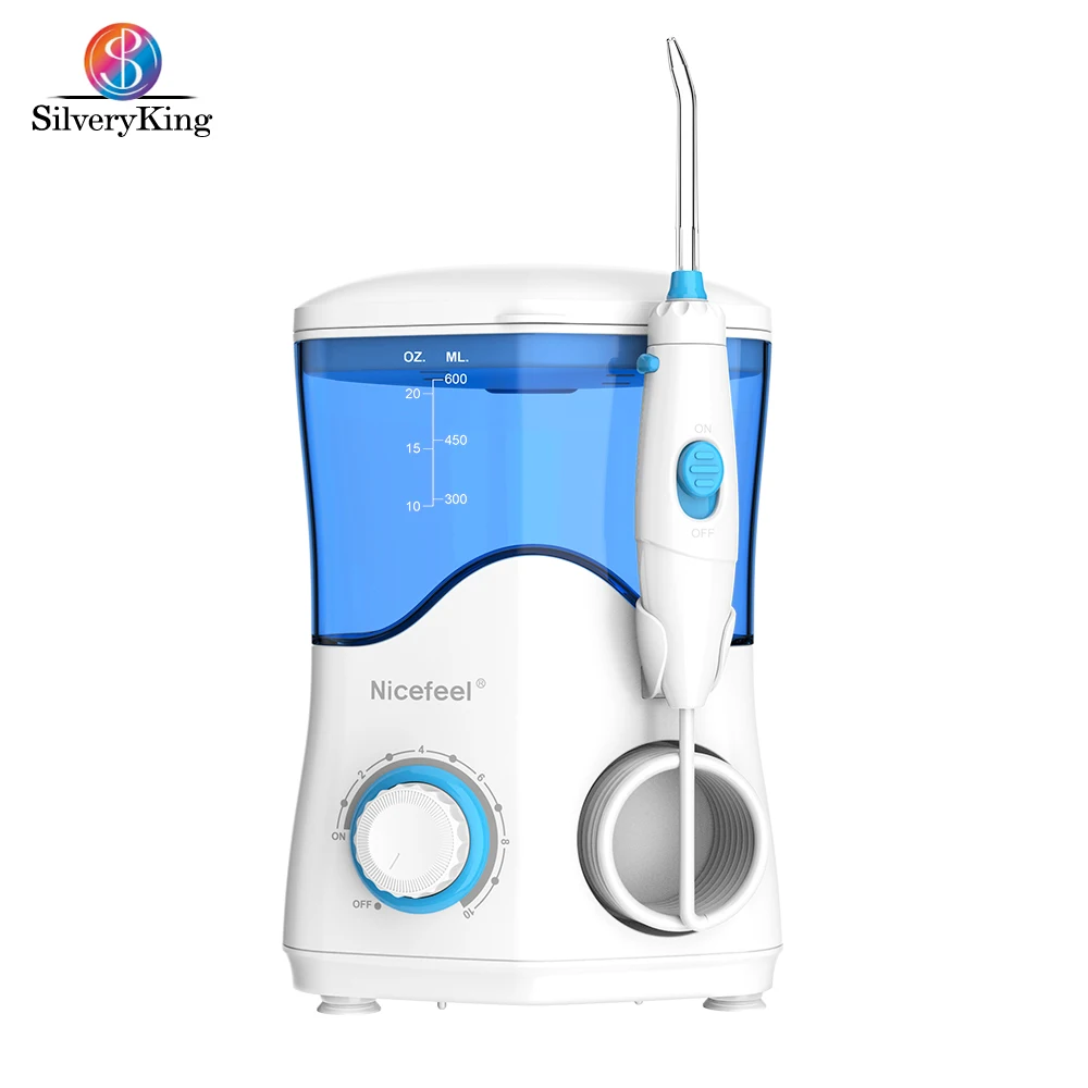 Jato de Água do Bocal da Função do Irrigador Oral de 10 Velocidades do Flosser da Água do Tabletop 600ml com Linha de Água para a Ferramenta do Cuidado da Limpeza dos Dentes