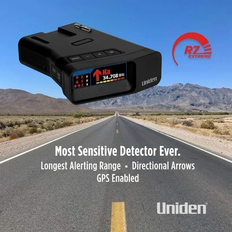 R7 EXTREME LONG RANGE Laser/Radar Detector, Built-in GPS, Real-Time Alerts, Dual-Antennas Front & Rear w/Directional Arrows 2