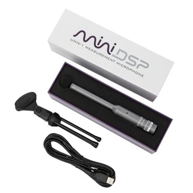 MiniDSP UMIK-1 electroacoustic field measurement microphone test microphone pressure frequency response curve tuning box 4