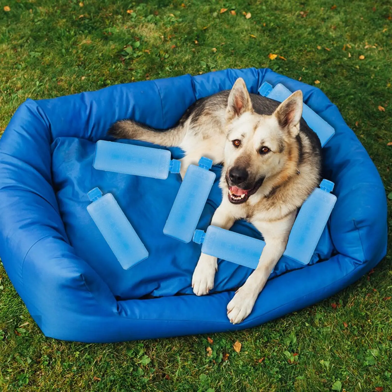 8pcs Reusable Ice Box PE Ice Crystal Box Refrigeration Keep Fresh Picnic Cooler Box Durable Air Conditioning Fan Ice Crystal Box