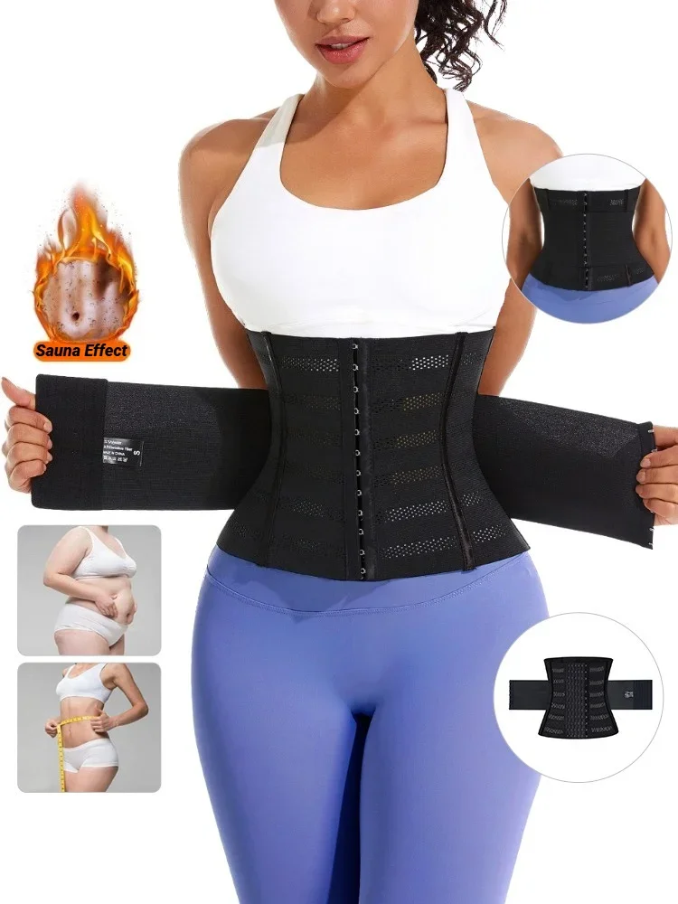 Women tummy control waist slimming belt weight shaper corset belly sheath trimmer cincher sports high elastic