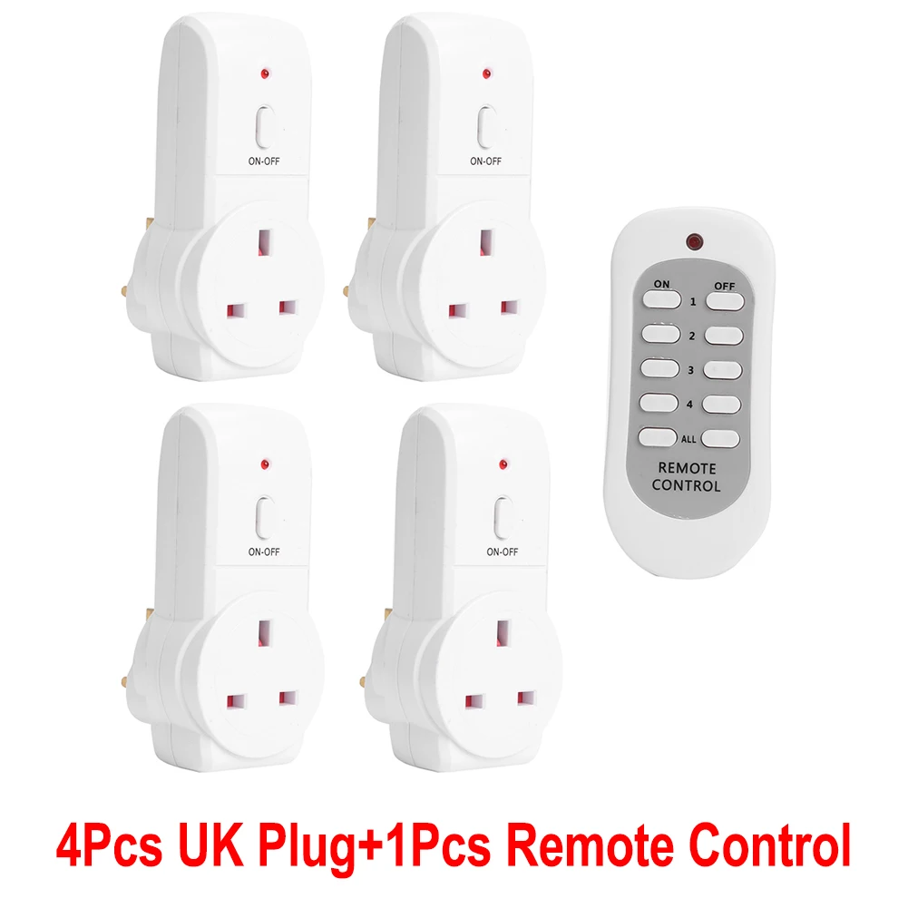 Remote Control British Plug Socket With Wireless Switch Transmitter – Remote  Control Switches Online Store