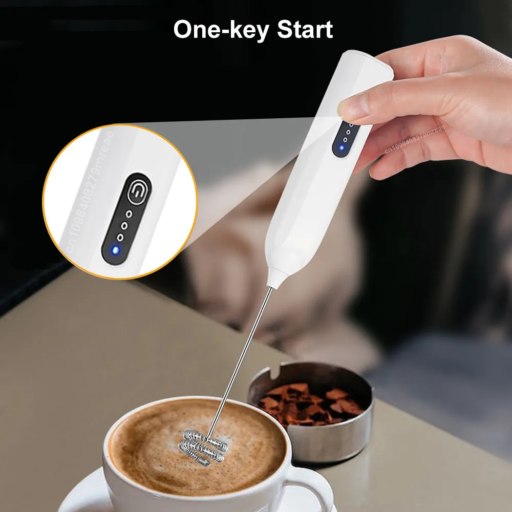 Wireless Milk Frothers Electric Handheld Blender Mini Coffee Whisk Mixer For Coffee Cappuccino Cream Handheld Stirrer Milk Foam 5
