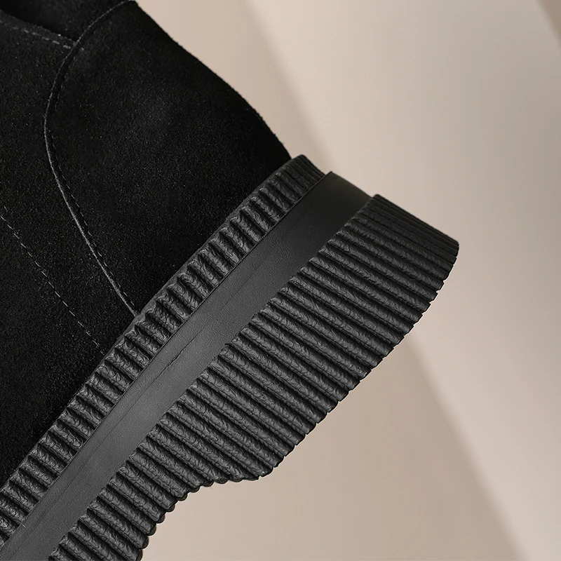 Platform Wedge Women's Autumn Thigh Boots Winter Plush Over the Knee Boots Sexy Female Stretch High Heel Leather Boots New 35-40