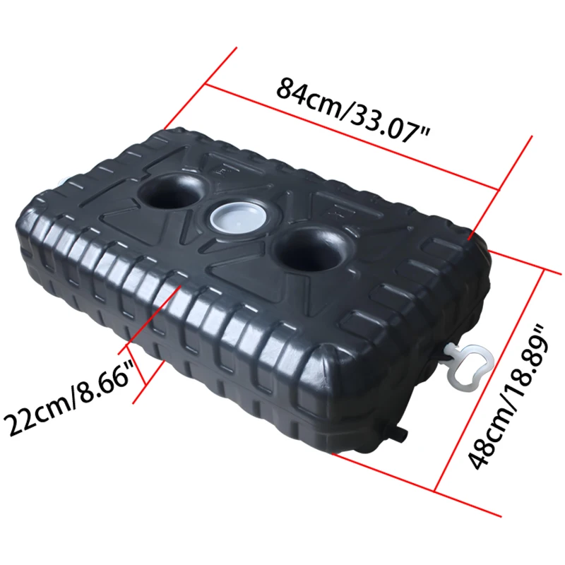 Car Travel Water Storage Tank Hand Wash Water Tank Off-Road Truck Rv Caravan Roof Flat Square Large Volume Thickened