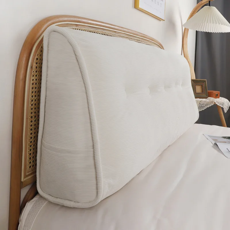 Bed Triangular Cushion Comfort Soft Bed Rest Reading Pillow Big Wedge Adult Backrest With Filler Reading Large Backrest 5